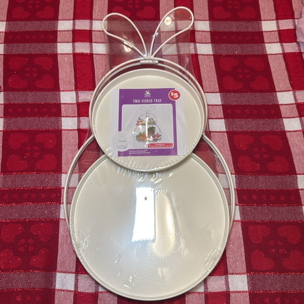 EASTER TWO TIERED TRAY